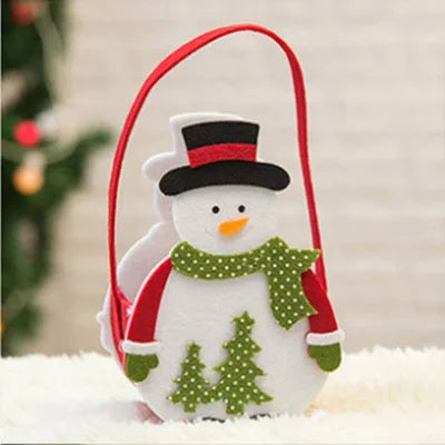 Christmas candy bag creative cartoon cute felt handbag Christmas decorations gift bag
