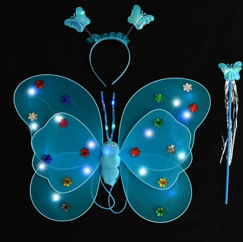 Halloween & Day of the Dead Girl Butterfly Wings Fairy Butterfly Wings Costume Makeup Fairy Butterfly Wings Costume