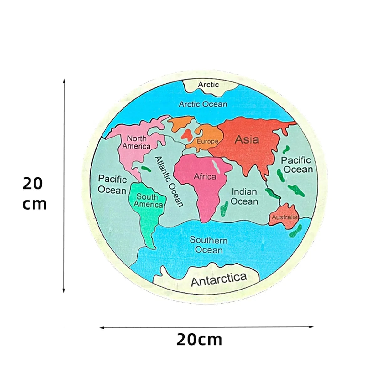 Wooden Crafts, Wooden Geography Puzzles Seven Continents Puzzles Montessori Toys