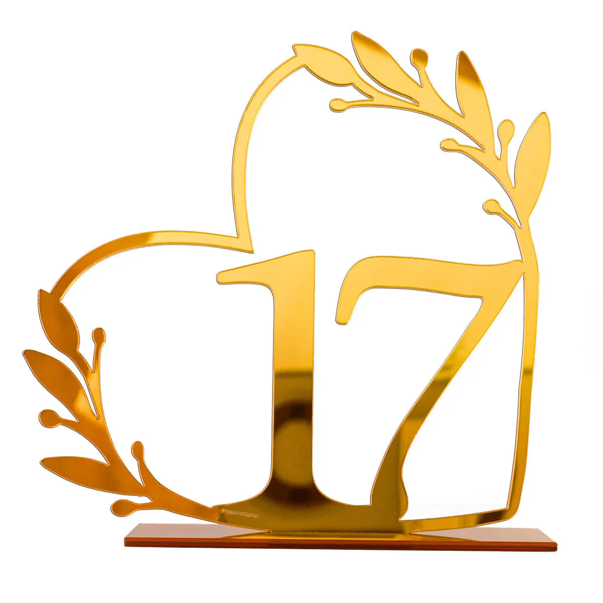 1 wedding party, gold acrylic 3D DIY mirror display stand home decoration wedding table signage location card