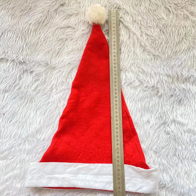 Cheap heat transfer custom logo Santa hat degradable nonwoven hat eco-friendly Christmas hat