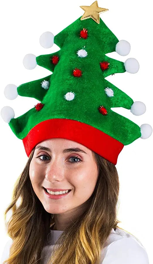 2023 Santa Claus Chimney Hat Fun Novelty Santa Claus Christmas Party Adult Children Christmas Tree Hat Novelty Gifts