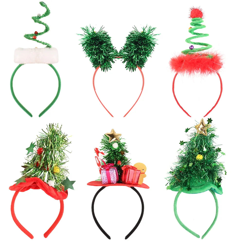 BSCI Pop 2024 High Quality Christmas St. Patrick's Day Party Beautiful Confetti Christmas Tree Gift Box Spring Headband
