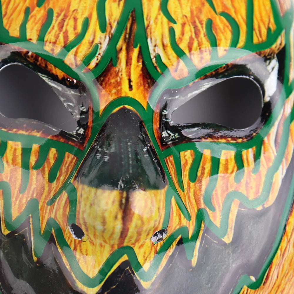 Halloween & Day of the Dead Light Emitting Diode Horror Mask Celebrate Mardi Gras Halloween Party Decoration Plastic Horror Pumpkin Monster Decoration Halloween Sparkle Mask
