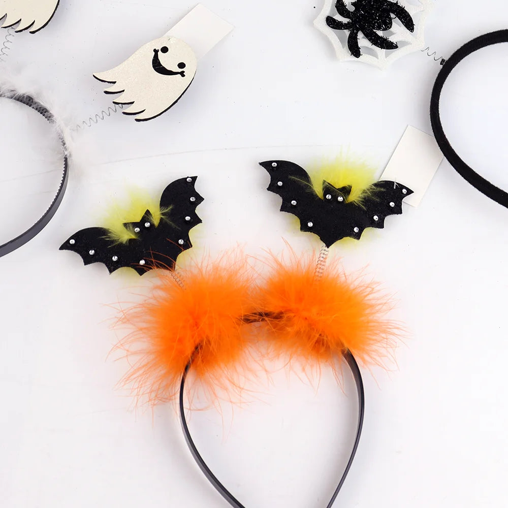 Halloween & Day of the Dead Head Hoop Plush Hair Band Cartoon Pumpkin Head Hoop Cute Party Props