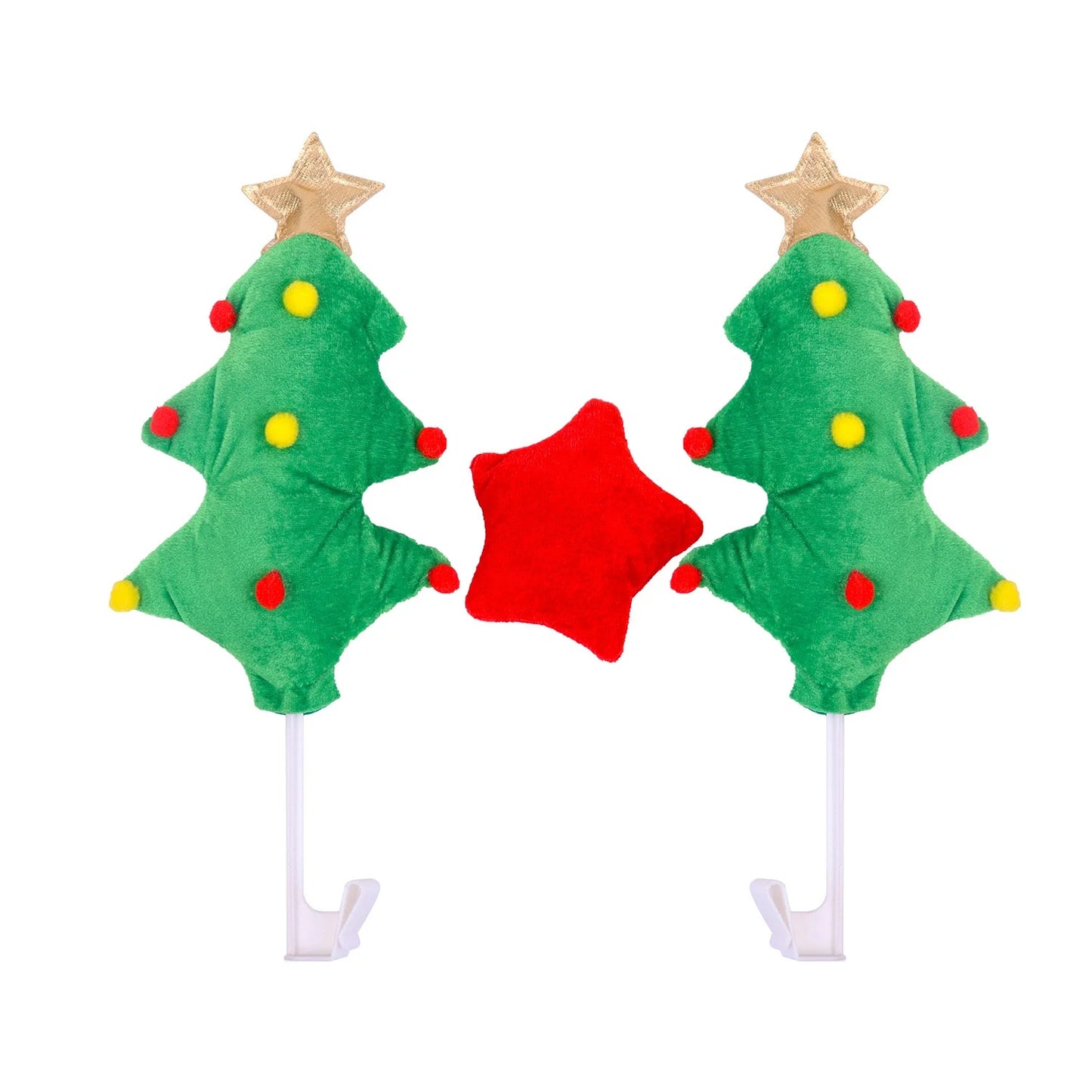 Green Christmas tree car decoration toy reindeer ear nose corner clothing set green Christmas tree car Christmas decoration
