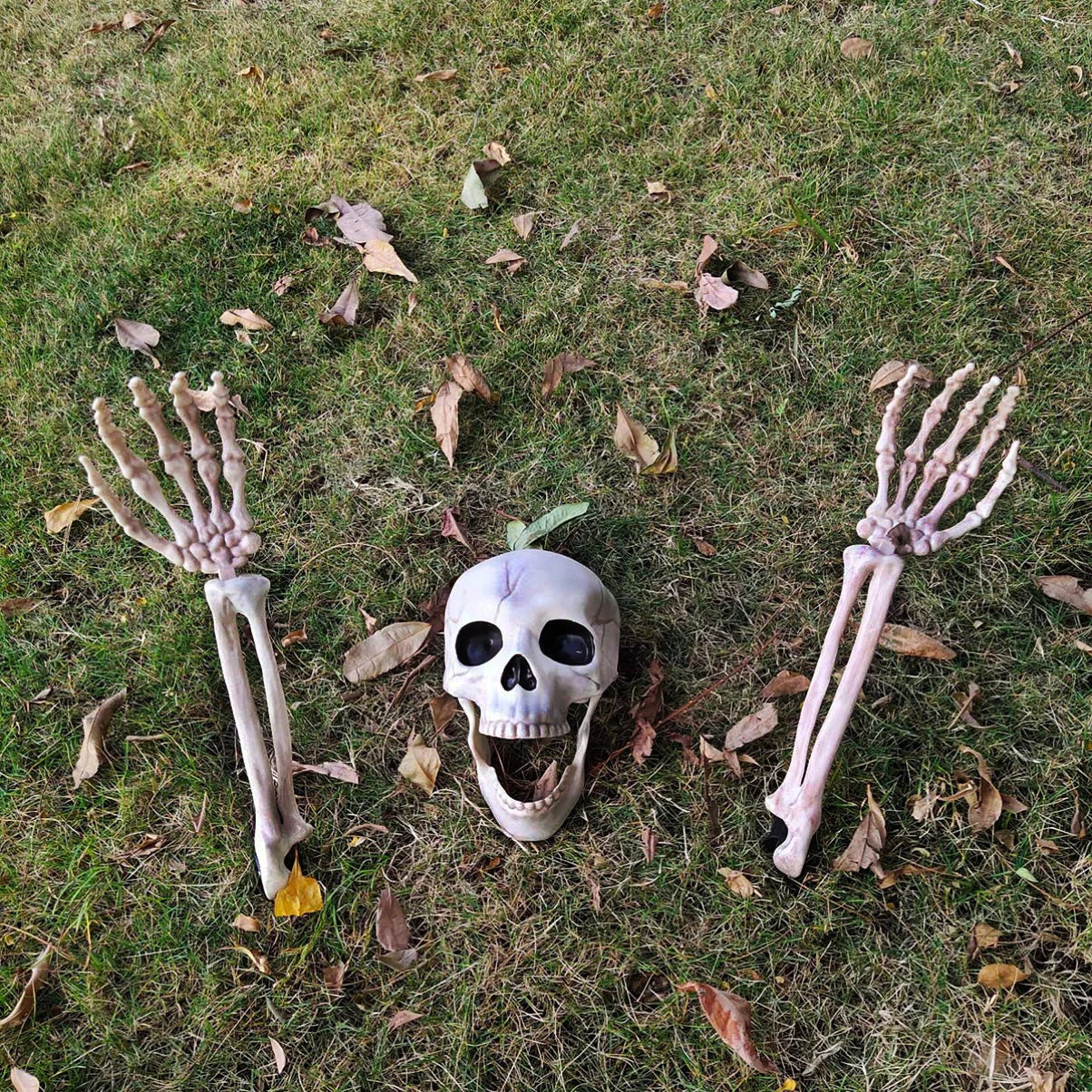 Halloween & Day of the Dead New Halloween Decoration Creepy Garden Animated Body Halloween Mr. Human Bones Decoration Plastic Ghost Halloween Skeleton