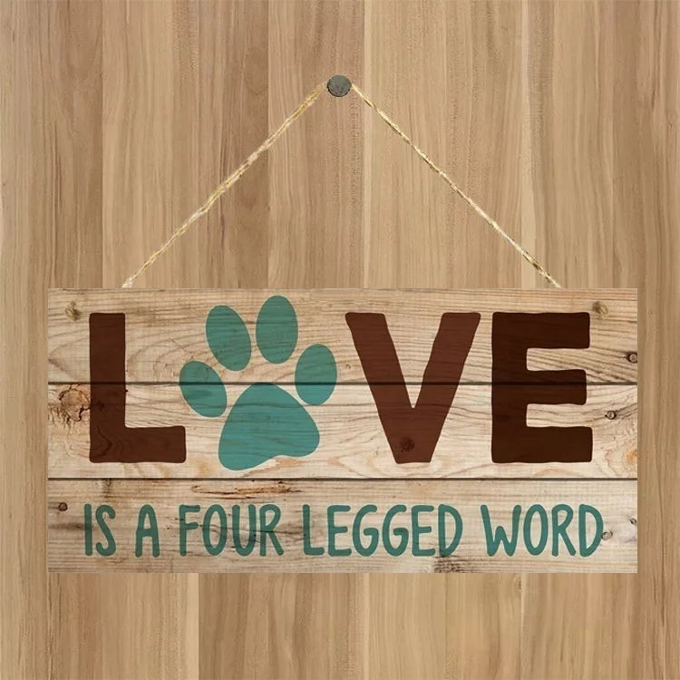 Pet Festival, Dog Bone Dog House Wooden Tag Dog Bone Logo Wooden Hanging Plaque Signs