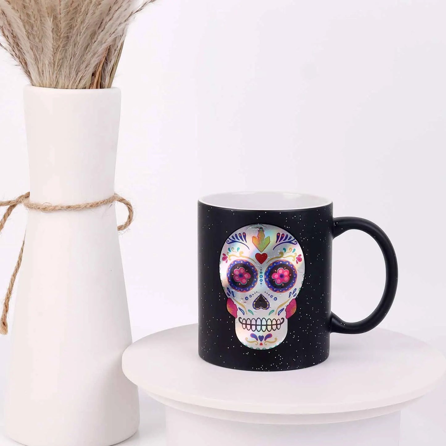 New coffee cup released white porcelain ceramic teacup ghost evil pampkin halloween gift sublimated milk coffee cup custom mug gift