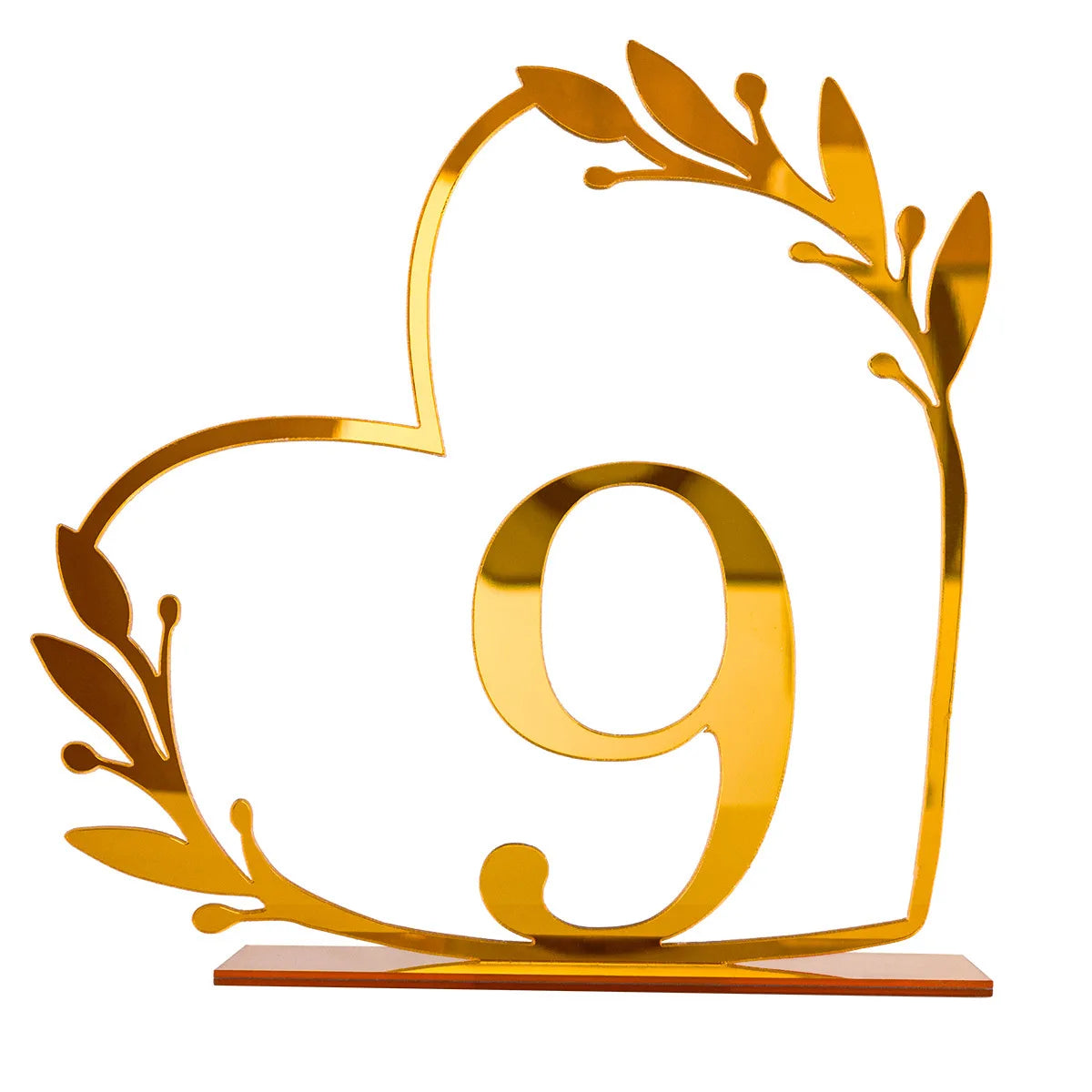 1 wedding party, gold acrylic 3D DIY mirror display stand home decoration wedding table signage location card