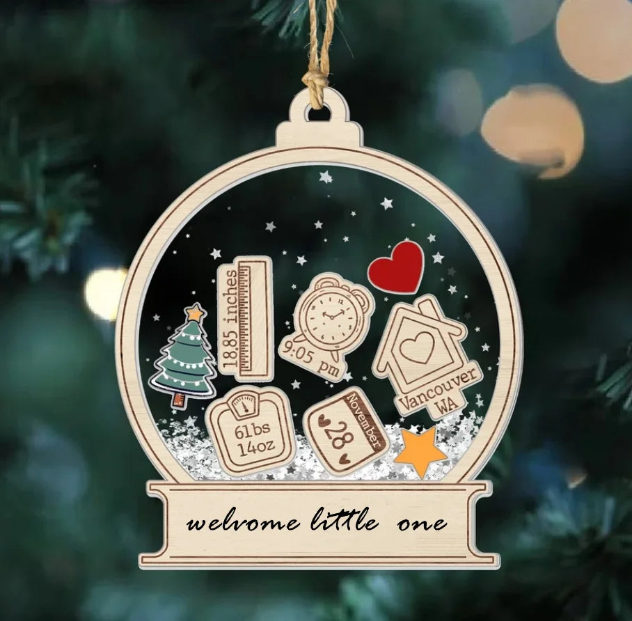 Presentes personalizados para bebês no Halloween e Dia dos Mortos Presentes para recém-nascidos Aguardando ansiosamente que os pais se tornem presentes Decoração de acrílico Shaker Pingente personalizado para marco de bebê 