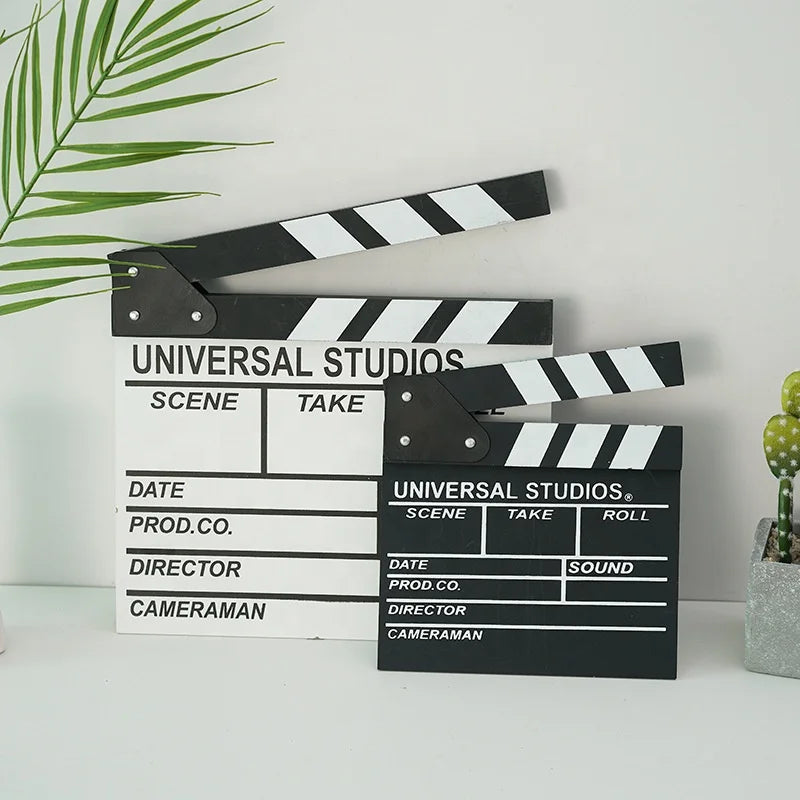 Wooden crafts, new black and white retro creative movie scene decoration ornaments clapper decoration home board of directors wedding photography props