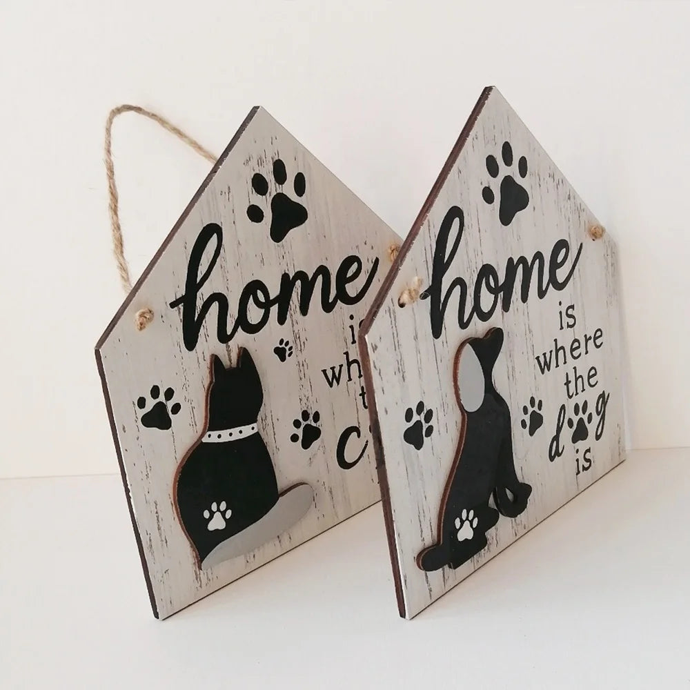 Pet festival, wooden pet dog sign plaque funny hanging wooden plaque porch decoration wooden sign