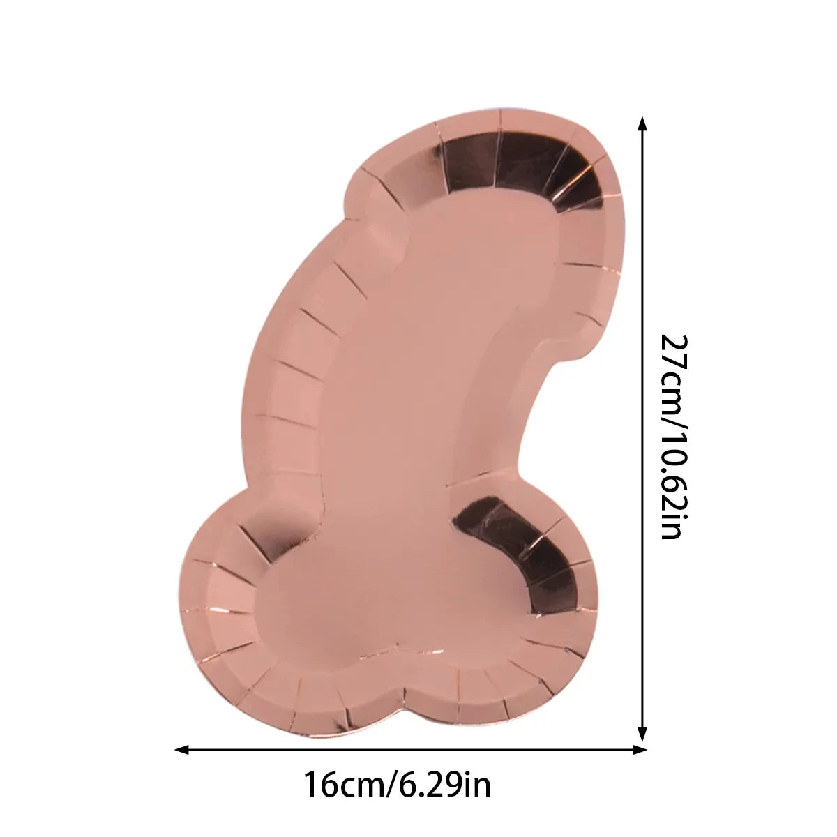 Bachelor Party 1 Bachelor Party Ornaments Disposable Party Tableware Rose Gold Paper Plate