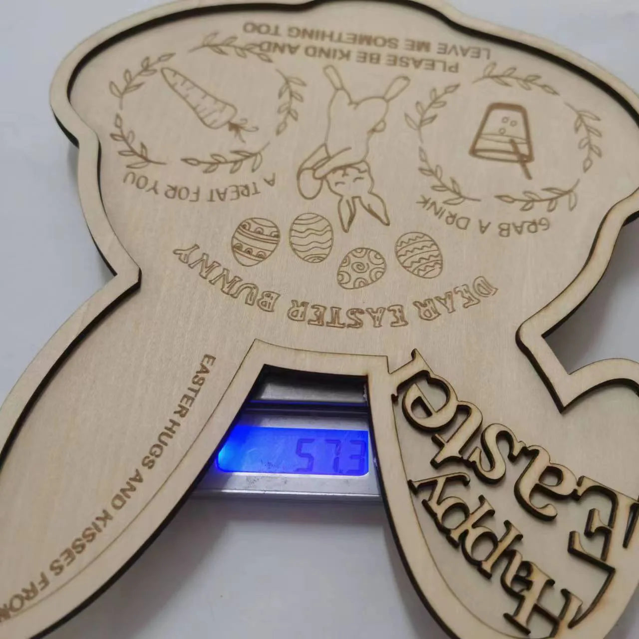 New Product Ideas 2024 Easter Party Decoration Easter Rabbit Tray Rabbit Wooden Tray Children's House Party