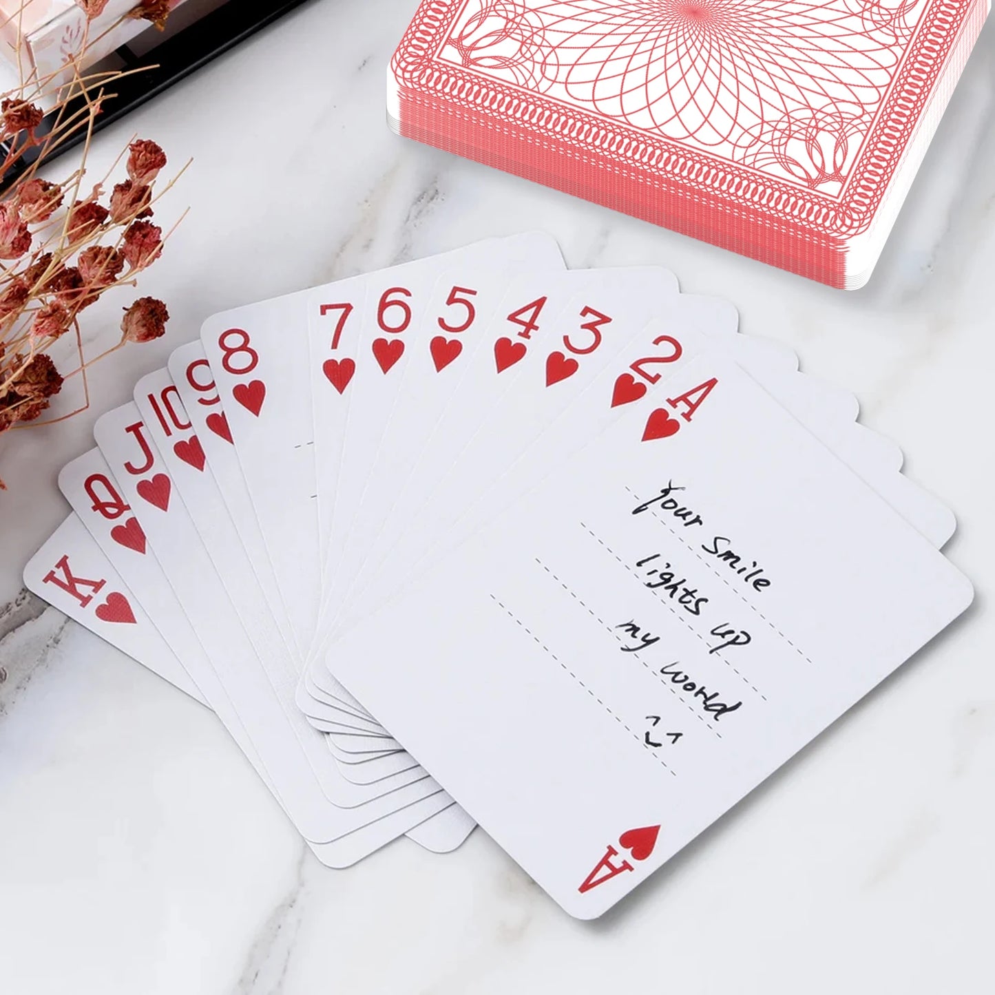1 Wedding party, custom solitaire wedding preferences bridal gifts simple reception guestbook personalized blank playing cards