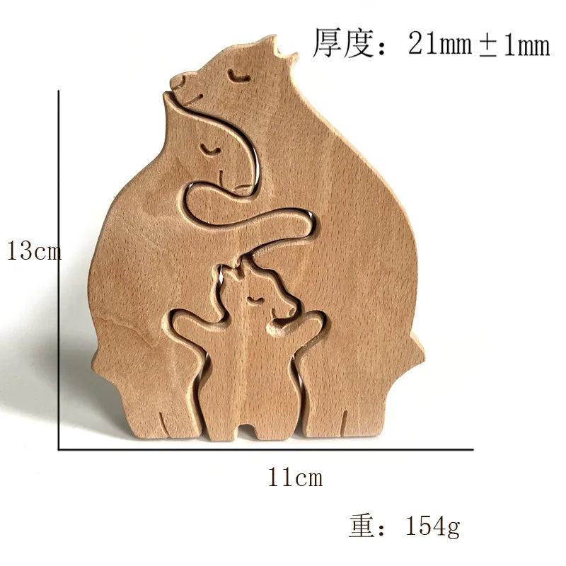 Wooden Crafts, New Arrivals Home Wooden Craft Decorative Gifts Wooden Animal Puzzle Gifts Valentine's Day Mom Day Wooden Gifts