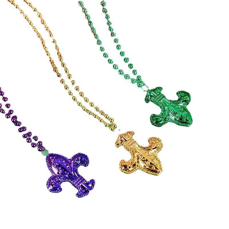 Carnaval Carnival Celebration Bead Necklace Various Metallic Bead Necklace 46 Inch Giant Ball Bead Necklace