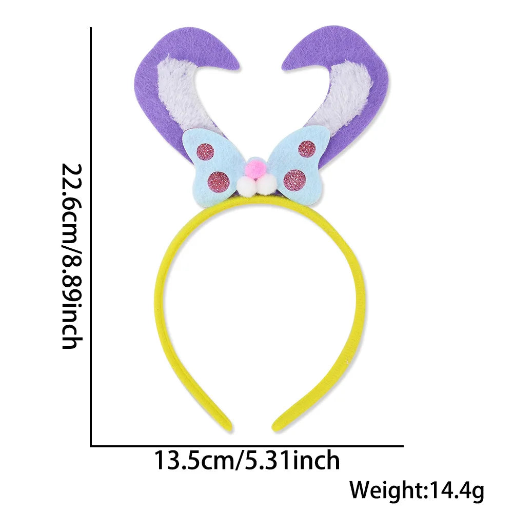 Easter and Thanksgiving 3 Headbands Chick Rabbit Head Pop Headgear Party Decorations Birthday Accessories Flash Easter Chicken Headband