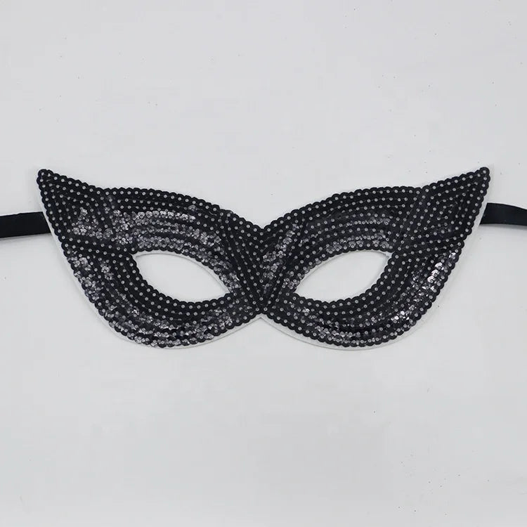 Carnaval Carnival Carnival Theme Gold Purple Green Sequins Half Face Mask Masquerade Sexy Performance Mask