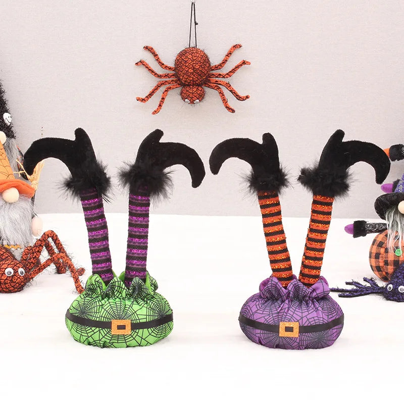 Halloween & Death Day Hot Sale Halloween Ornaments Halloween Wicked Witch Legs Props Inverted Wizard Feet Halloween Party