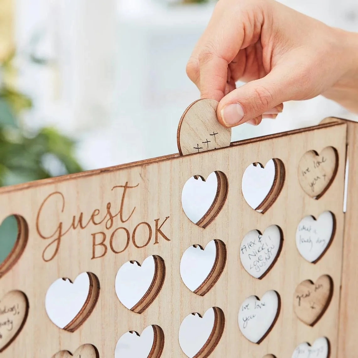 1 wedding party, creative wooden signage party wedding decoration memory sign wedding gift creative wooden wedding heart guestbook