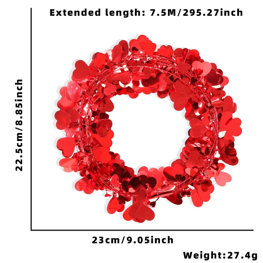 Wedding Party 0 Personalized Love Hanging Wreath Decoration Wedding Party Door Decoration Heart Wire Wreath