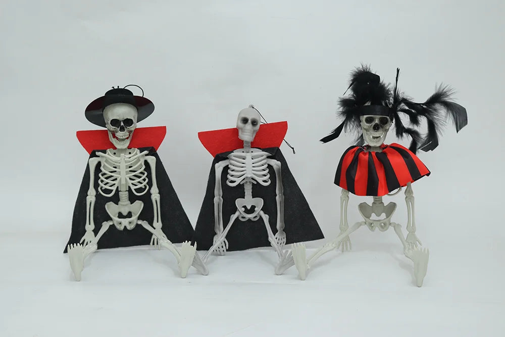 Halloween & Day of the Dead Halloween Decorative Props Scary Hanging Full Body Skeletons Halloween Party Plastic Crafts