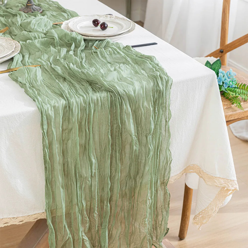 1 Wedding party, farmhouse decoration Washable cotton tablecloth Reusable cheesecloth Slide Christmas Wedding Arch Bohemian party gauze decoration