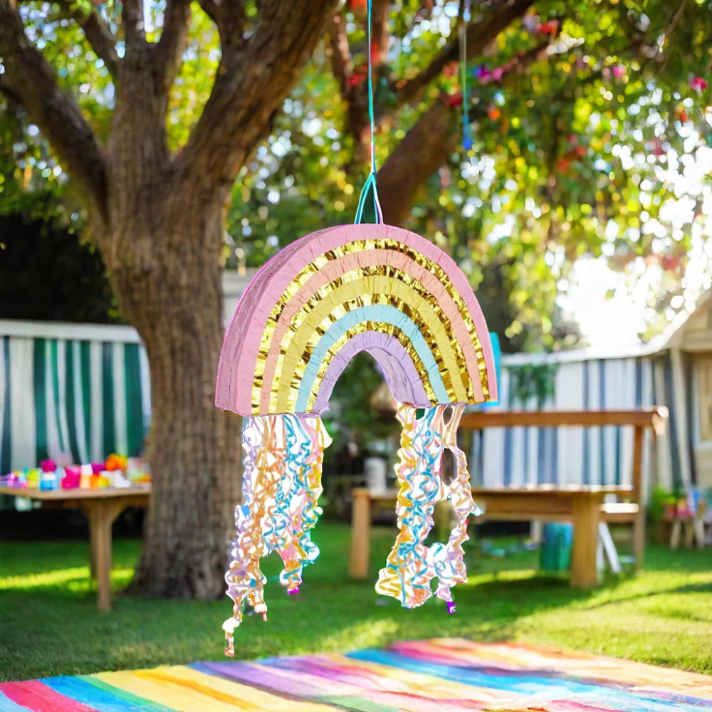 Birthday Party 2 Sex Reveal Party Supplies Rainbow Pull Line Pinata Pastel Birthday Decorations
