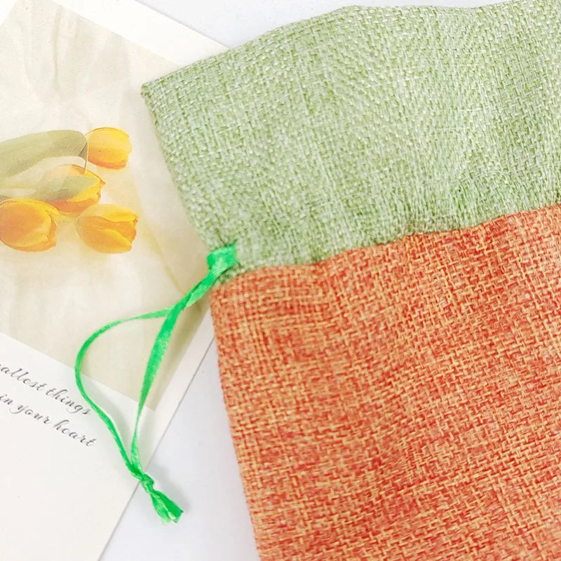 Easter and Thanksgiving 3 Personalized Spring Shop Easter Fabric Carrot Drawstring Gift Bag Reusable Linen Gift Bag Baby Carrot Burlap Gift Bag