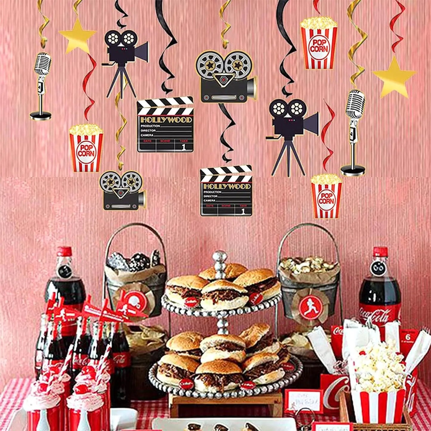 Movie Night Party Supplies Hanging Ornaments Hollywood Movie Themed Party Ornaments