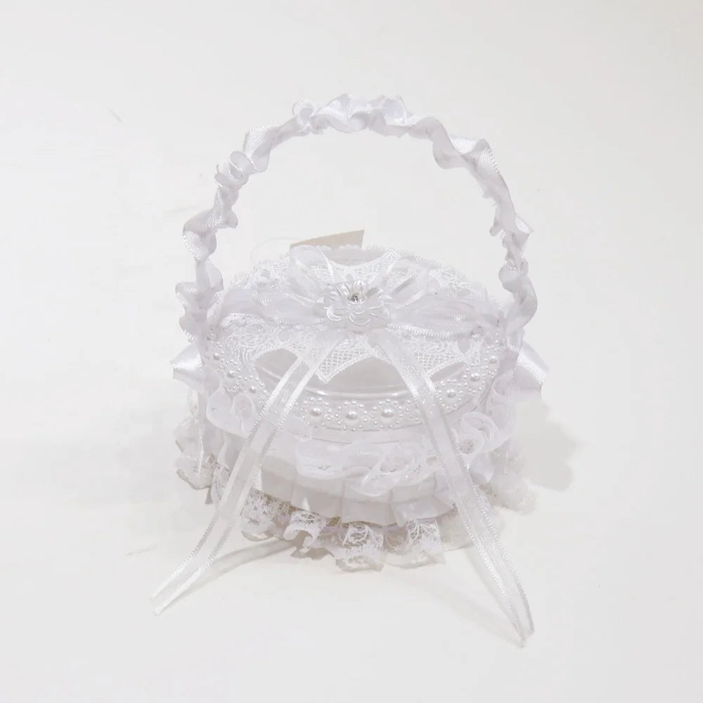 Flower girl pillow basket wedding decorations