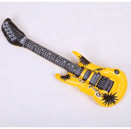 Party Music Accessories Rockstar 6-Color Waterproof Instrument Toy Inflatable Electric Guitar