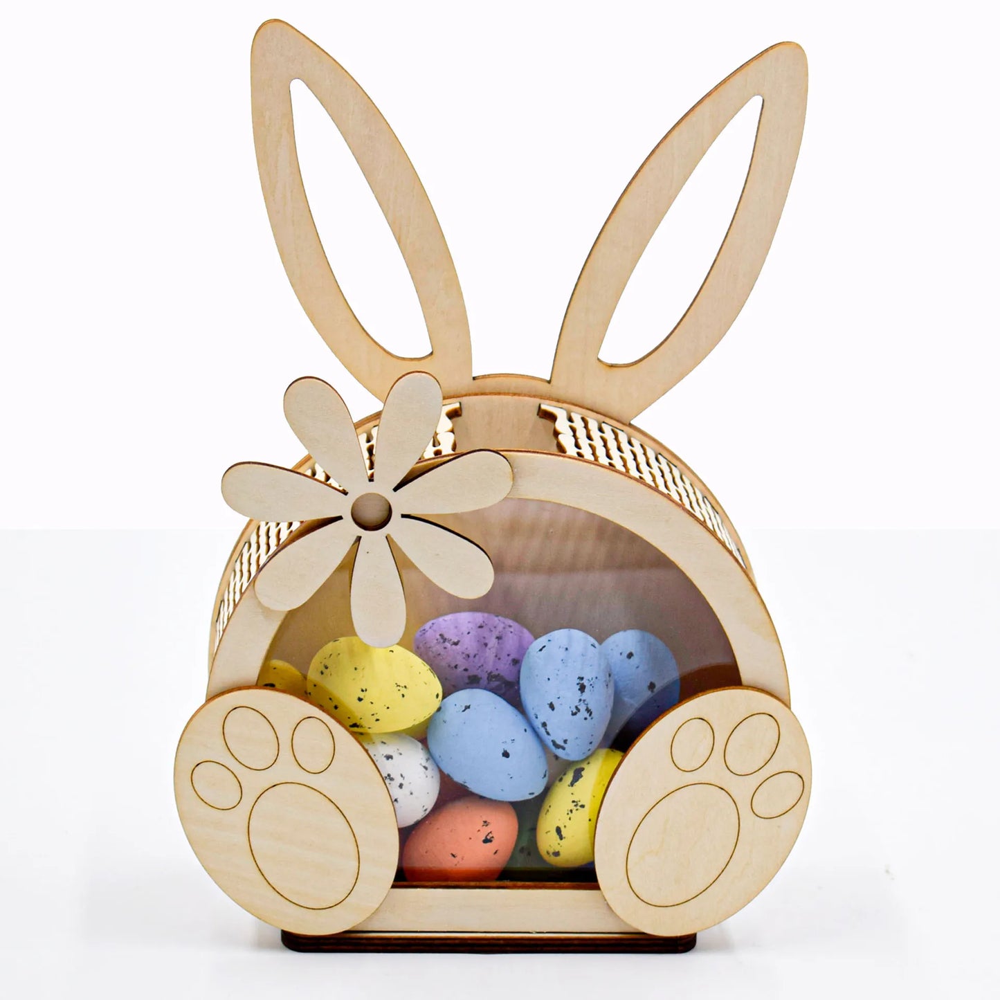 Easter wooden rabbit egg box creative home decoration party decoration DIY handmade rabbit storage piggy bank