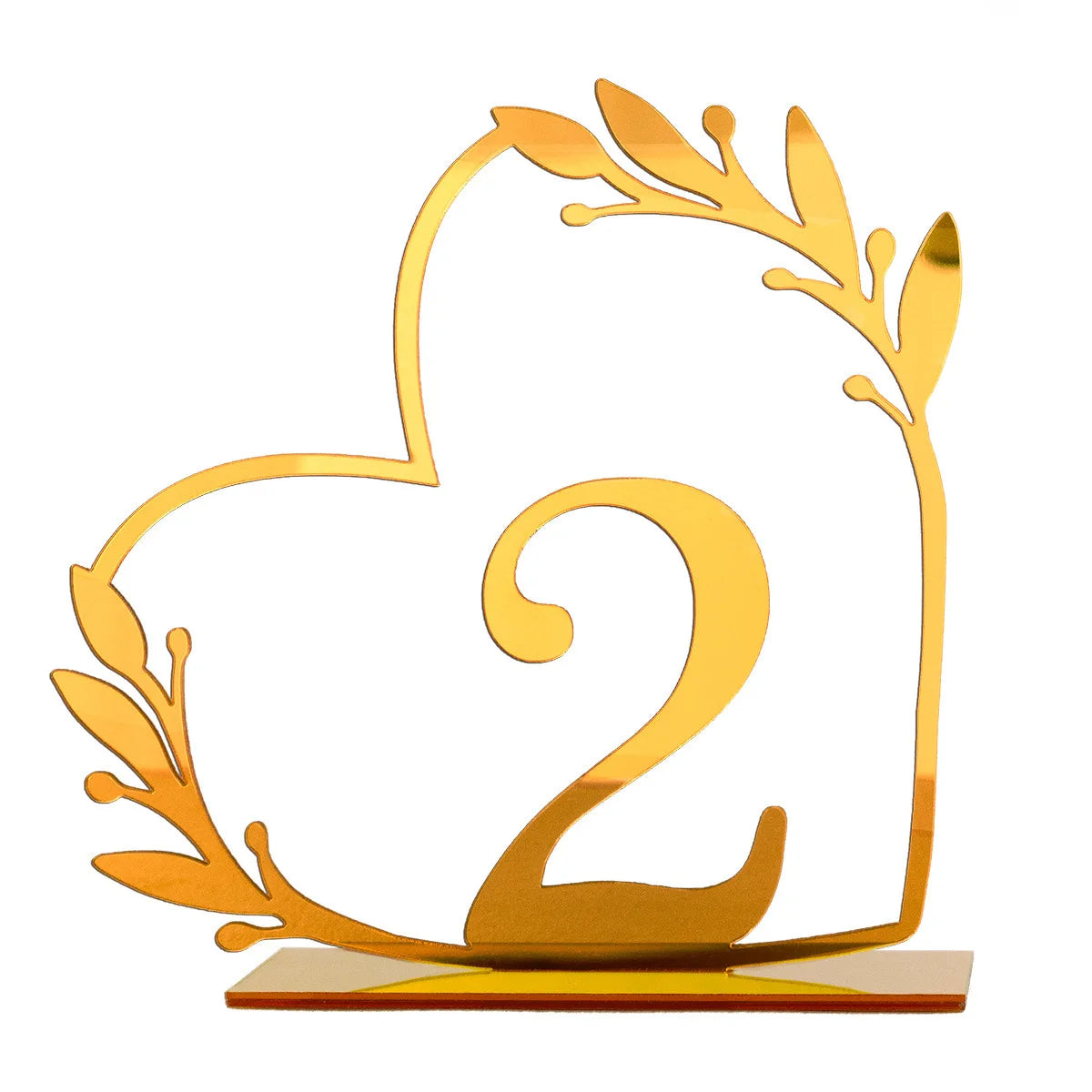 1 wedding party, gold acrylic 3D DIY mirror display stand home decoration wedding table signage location card