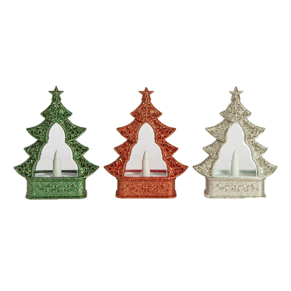 Novelty Glitter Christmas Tree Light Emitting Diode Lights Up Christmas Battery Powered Christmas Tree Table Decorative Lights