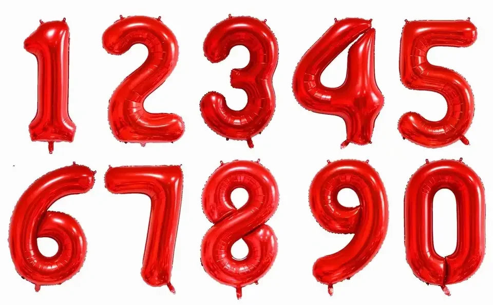 Birthday Party 2 foil globos foil alphabet large number balloons 0-9 digital helium balloons birthday party decorations