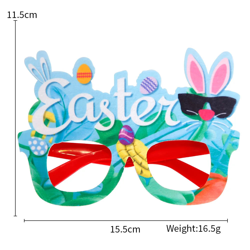Easter and Thanksgiving 3 Novelty Easter Themed Glasses Party Glasses Decorative Glitter Bunny and Egg Sunglasses Frame Easter Party Glasses
