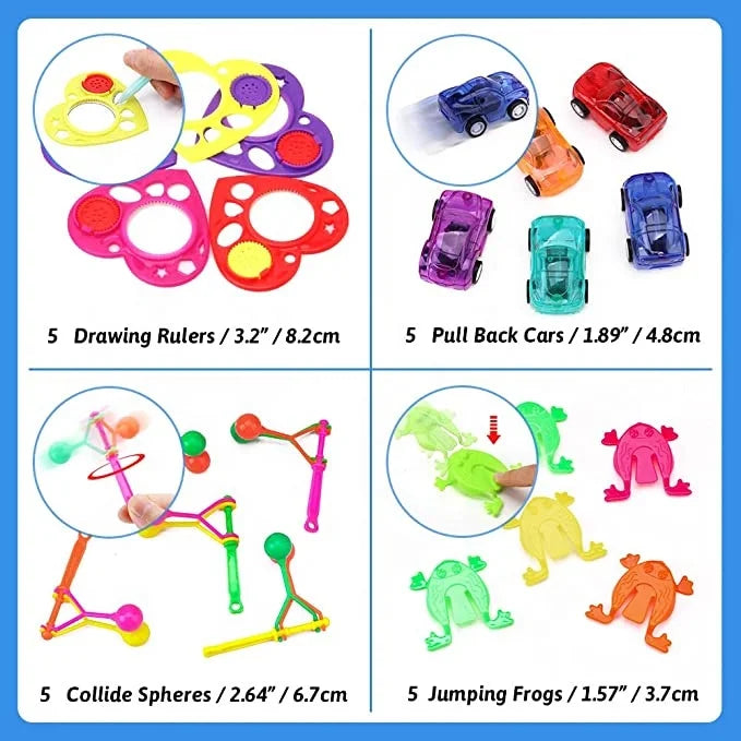 Birthday Party 2PCS Classroom Children's Birthday Party Treasure Box Prizes Gift Bags Fillers Various Pinata Fillers