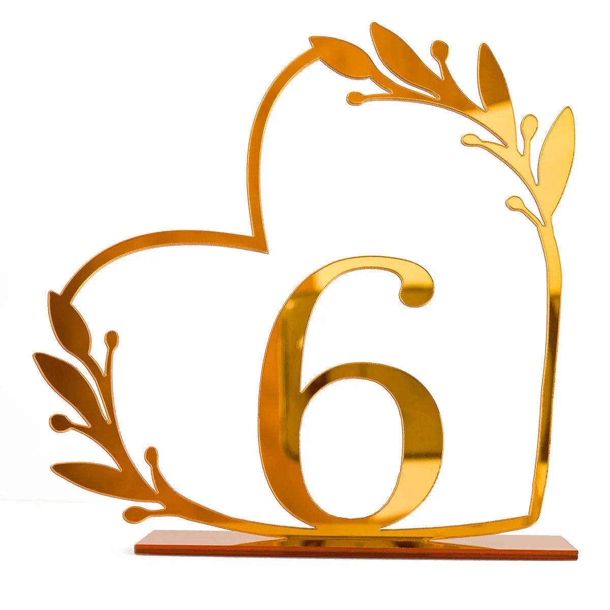 1 wedding party, gold acrylic 3D DIY mirror display stand home decoration wedding table signage location card