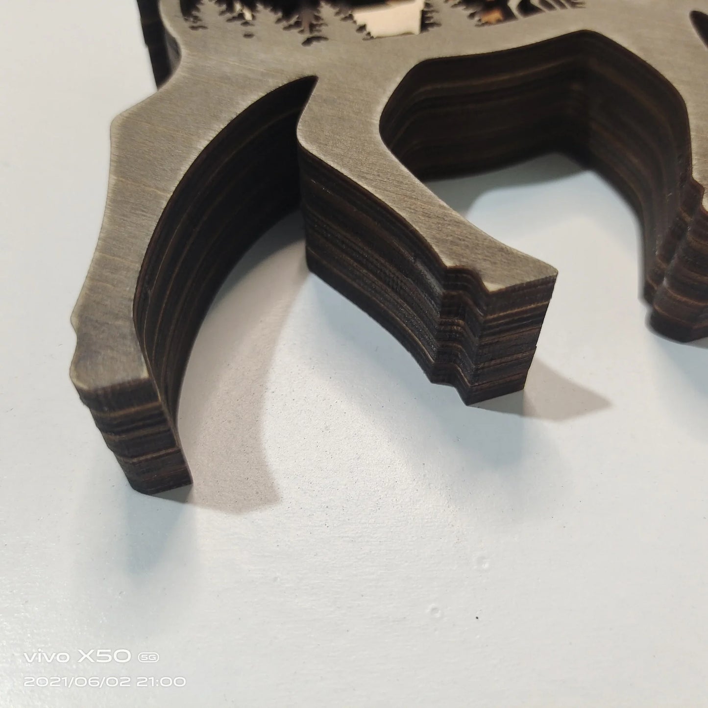 Wooden Crafts, Christmas Wood Crafts North American Forest Wooden Crafts Home Creative Forest Animals Elk Brown Bear Ornaments Gift Decoration