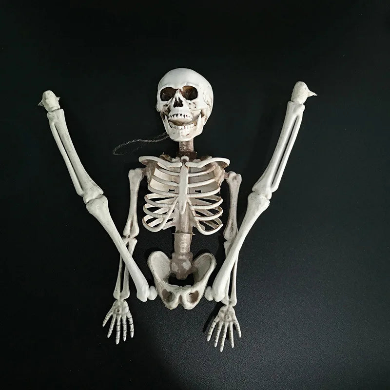 Halloween & Day of the Dead 30 * 8cm Full Body Mini Skeleton with Movable Joints Ghost White Ghost Festival Plastic Skeleton for Haunted Houses