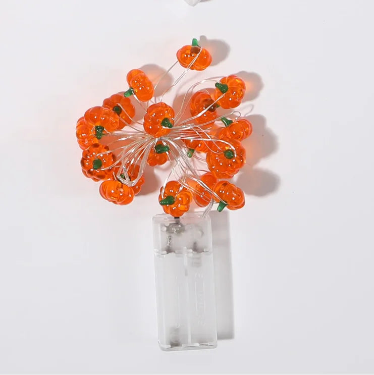 Halloween & Day of the Dead New Design Halloween Decoration Pumpkin Fairy Lamp 2m Light Emitting Diode Hanging Pumpkin Decoration Halloween Pumpkin Holiday Party Decoration