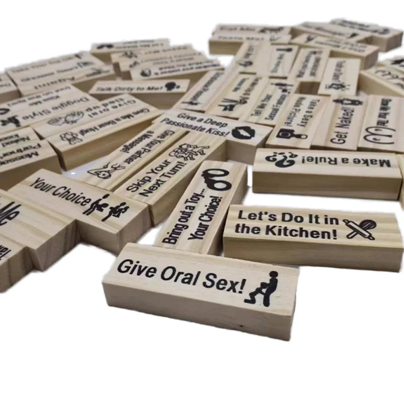 Bachelorette party 1 valentine night couple building block tower game wood tumbling tower stacking party gift adult