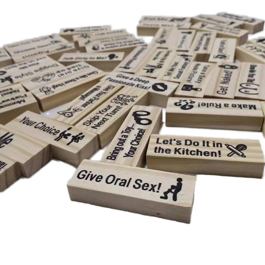 Bachelorette party 1 valentine night couple building block tower game wood tumbling tower stacking party gift adult