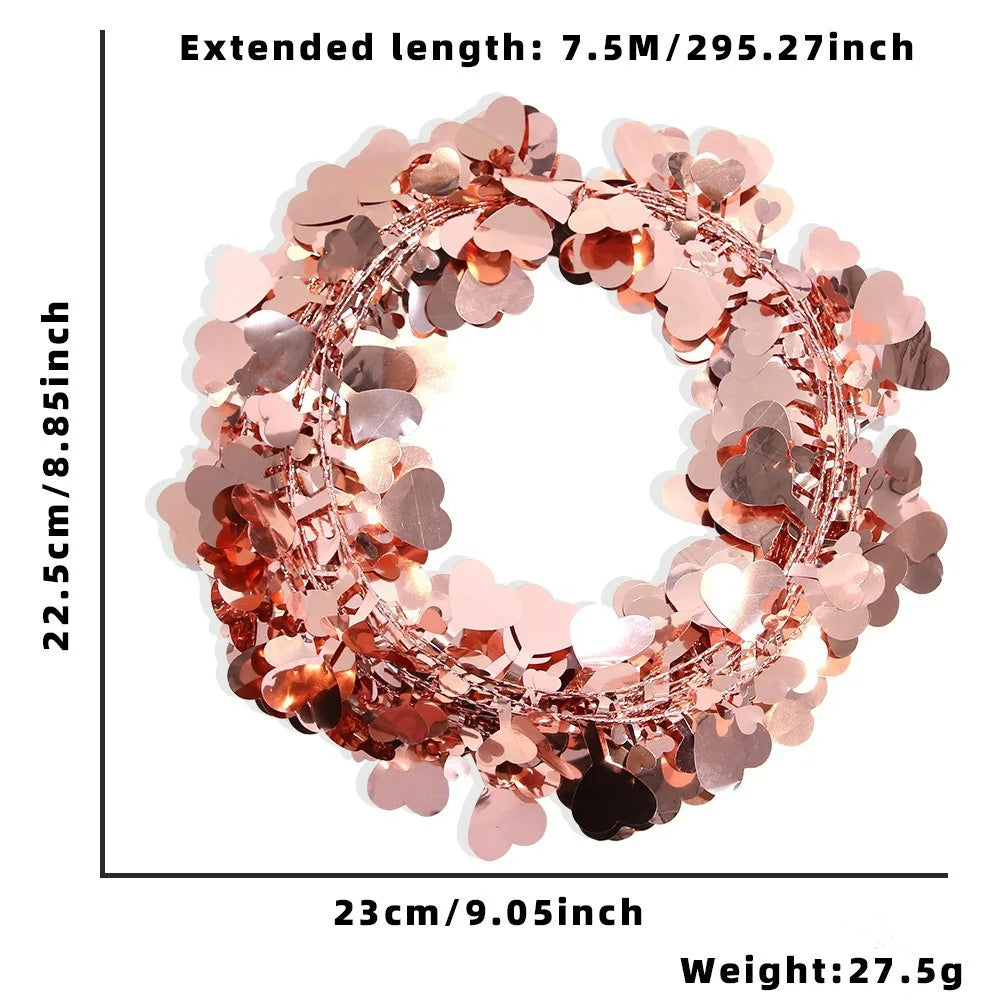 Wedding Party 0 Personalized Love Hanging Wreath Decoration Wedding Party Door Decoration Heart Wire Wreath