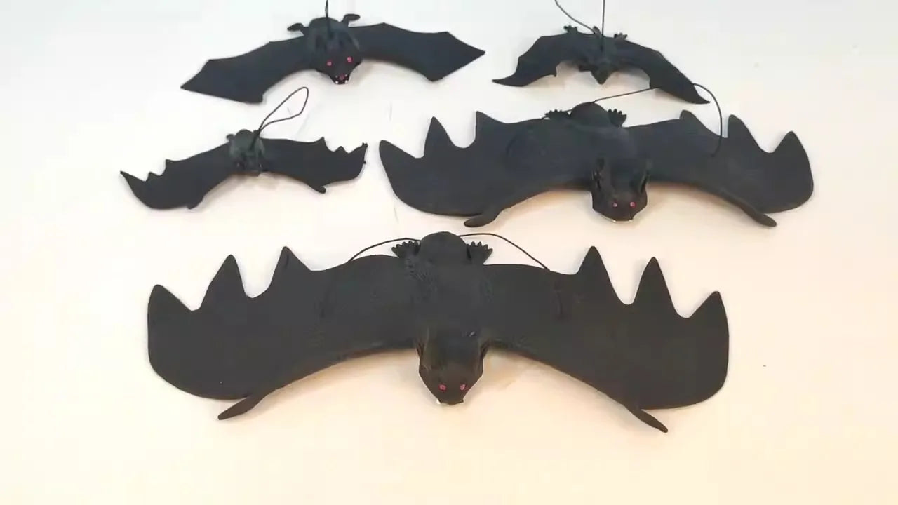 Halloween & Day of the Dead Artificial Vampire Bat Halloween Party Love Home Decor Haunted Atmosphere Props Hanging Ghost Horror TPR Halloween Bat
