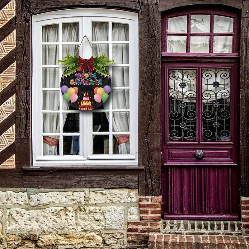 Wooden crafts, wooden decoration classroom birthday party can write round board logo home decoration wall wooden scene decoration