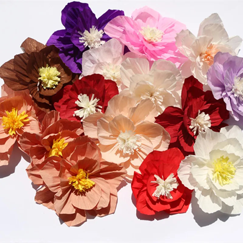 1 Wedding party, party background paper flower decoration supplies large peony leaf tape DIY hanging paper flower ball